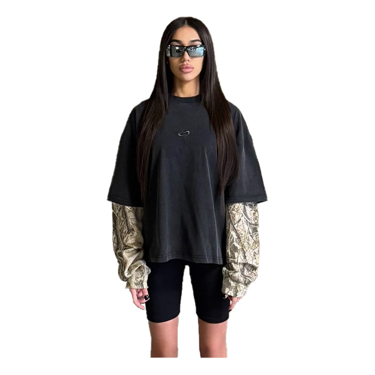 CROPPED DOUBLE LAYER LONG-SLEEVE